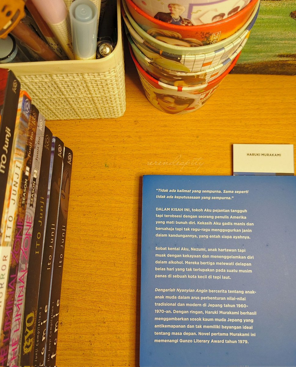 serendespity's tweet photo. 📌 Dengarlah Nyanyian Angin by Haruki Murakami
#ELreading
#LombaResensiBySuneee
@Sunsunn_n https://t.co/YdykPlifSk
