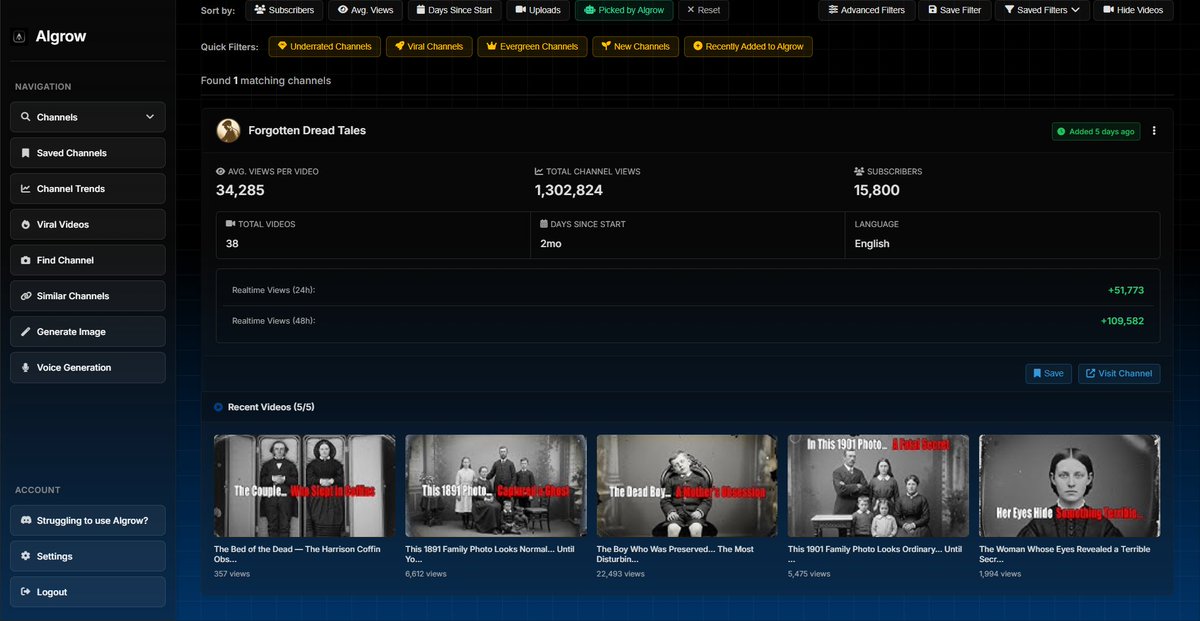 samgrows's tweet image. Found an AI Stories Channel on Algrow just now and I had a quick question

What&apos;s most people bottleneck with AI Stories?

Getting the inital views (the account) or bad performance on the content they post (assuming it gets views)