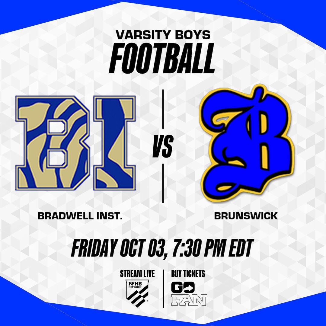 Game Day!!! Come out and support your Tigers!!! #BIUKnow
Tickets at gofan.co/app/school/GA2…
Watch live at nfhsnetwork.com/schools/bradwe…