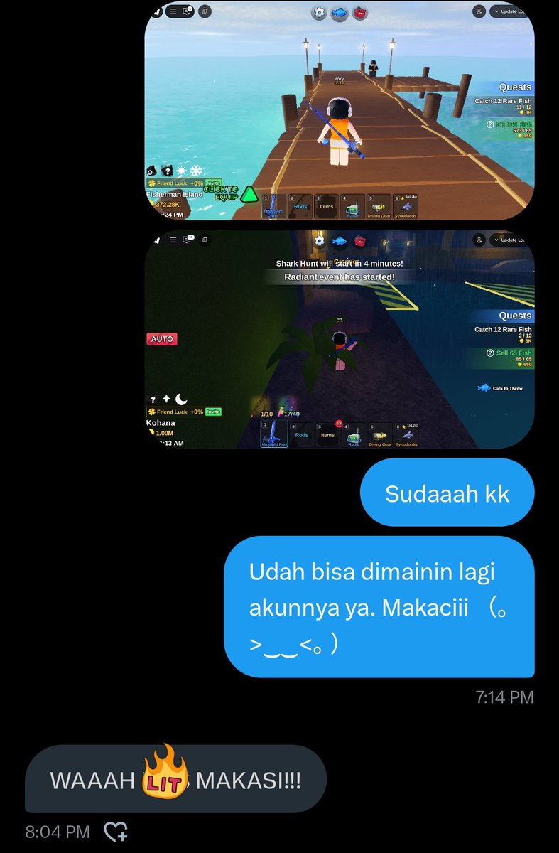 Ayo siapa lagi mau joki fish it roblox? ><