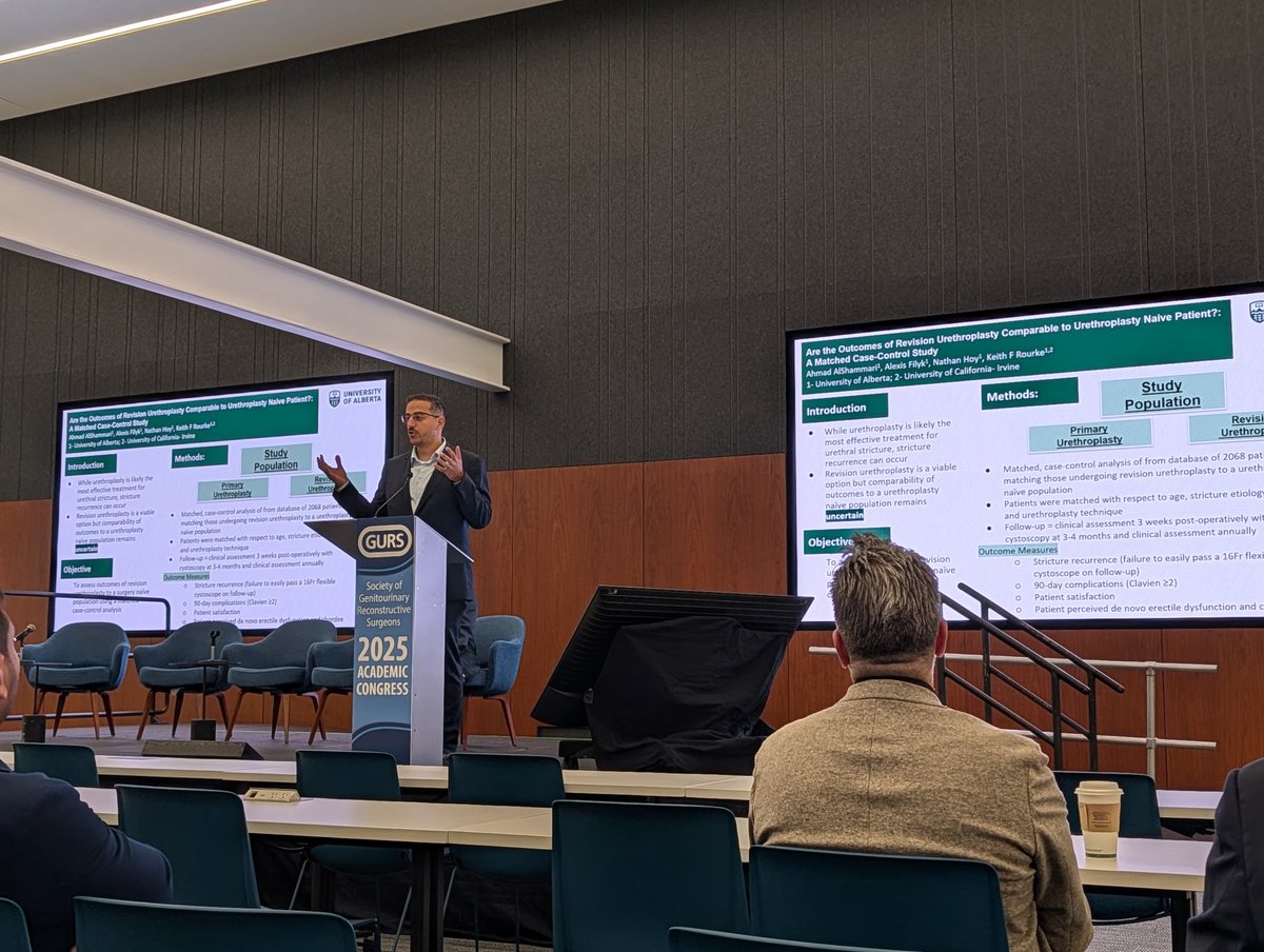 Grateful for the opportunity to present our work on revision urethroplasty outcomes at the <a href="/SocietyGURS/">GURS</a> 2025 GURS Academic Congress. Honored to represent university of Alberta! Thanks <a href="/urethrologist/">Keith Rourke</a>  for opportunity!

#GURS2025