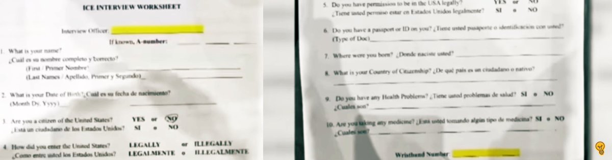 Watching a segment on ICE raid of the Georgia Hyundai Battery plant. The host said there was a language barrier causing confusion when asked questions and asked to fill out forms. Here is a form they were to complete. I’m not sure who designed it, but it’s a mess #ICE