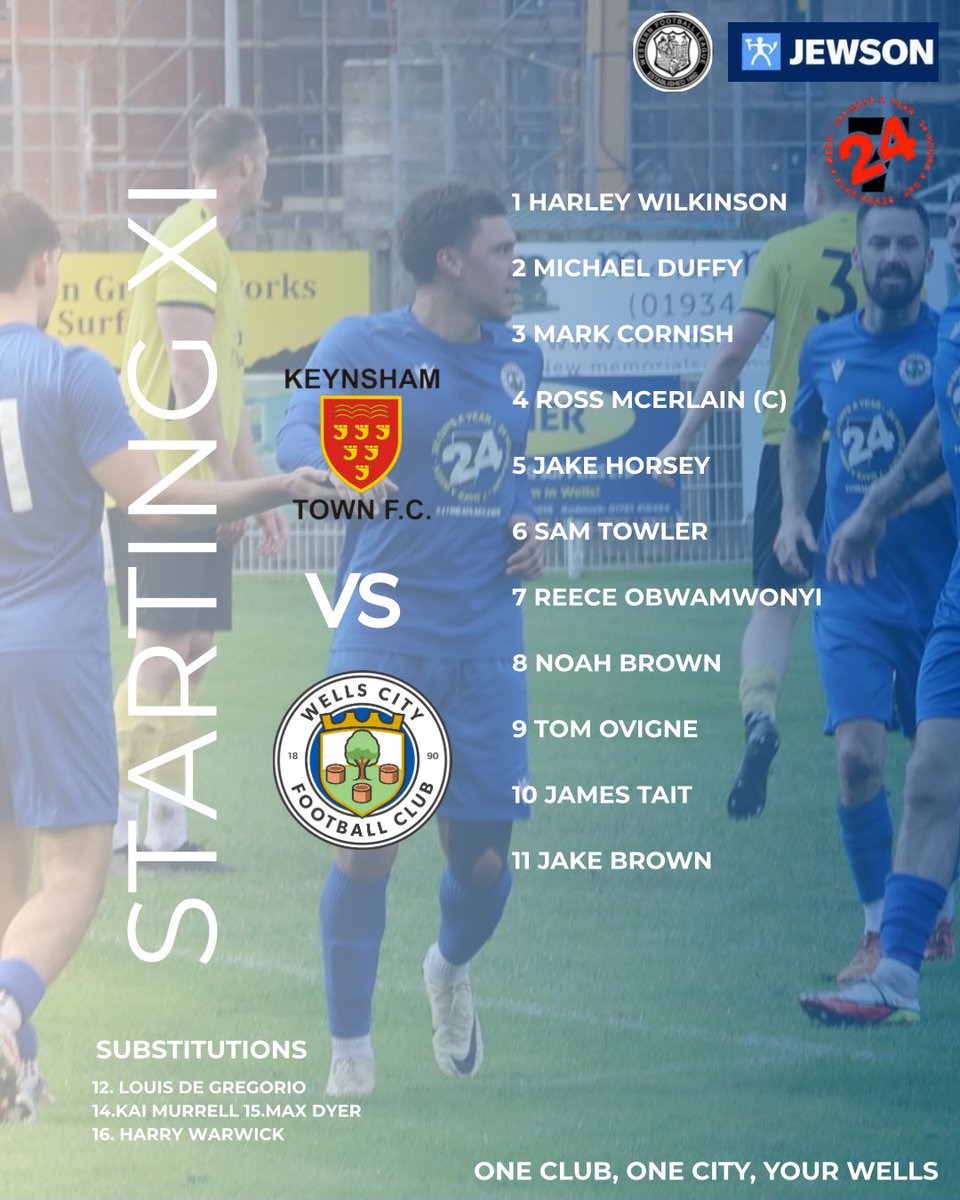 CityWellsfc's tweet photo. Our Starting 11 for our First team and Reserves. #letsbringithome #oneclubonecityyourwells π΅βͺοΈ @wellscityres https://t.co/3NkpOEbl3g