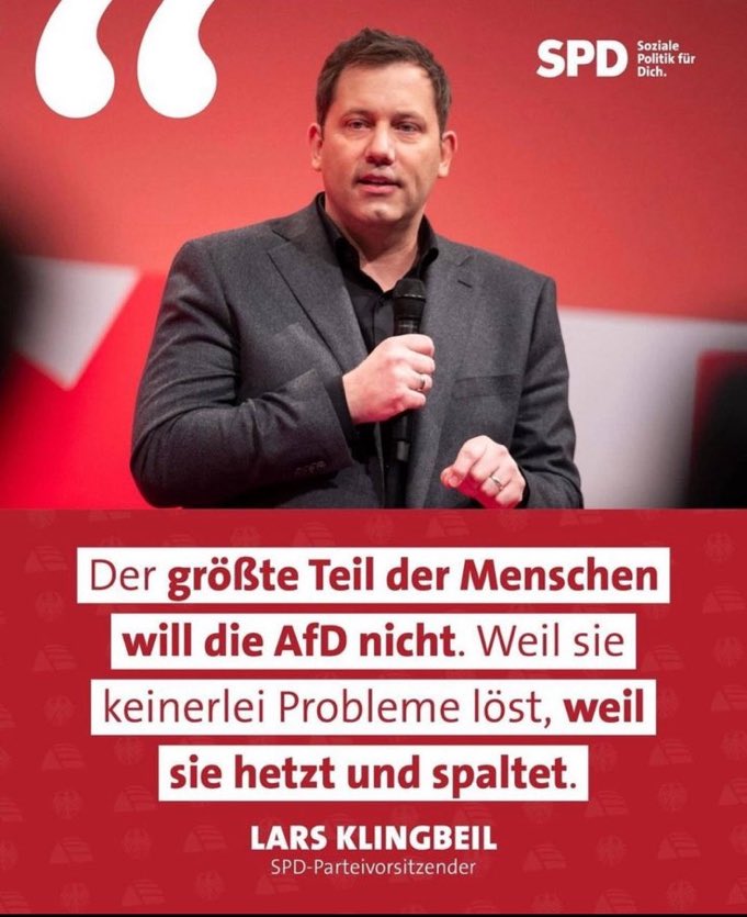 Sagt der Chef einer 13 Prozent Partei.