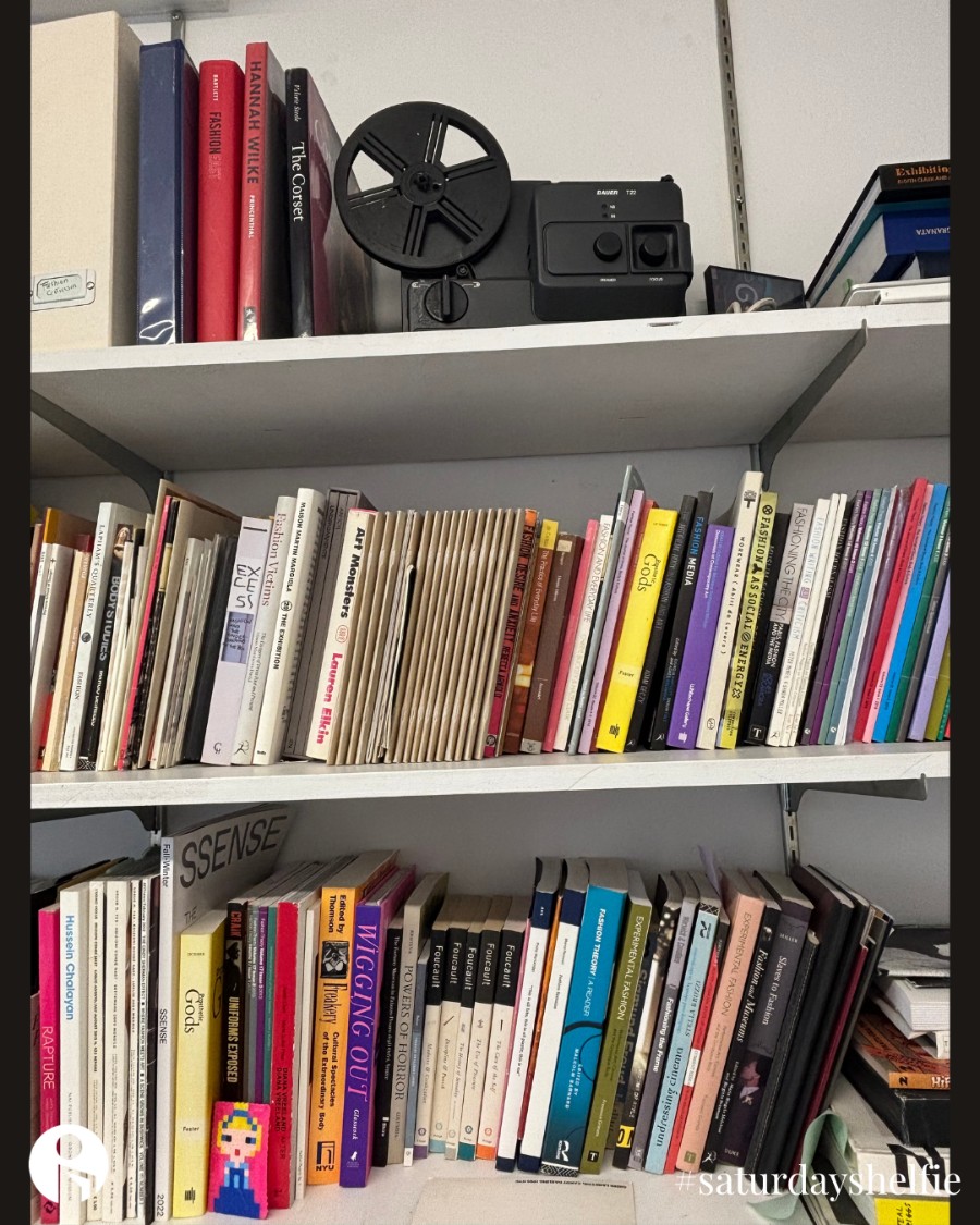 This week’s #saturdayshelfie is from Francesca Granata, whose shelves hold a world of ideas: fashion history, performance, cultural criticism, and literature. A true reminder of how books shape the way we see art and life. 

What’s on your shelves right now?