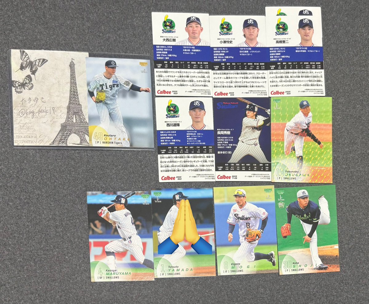 king_pink19's tweet photo. 【交換】プロ野球チップス　プロチ　BBM 他（2/3）

求：同異種阪神、2025年🟥（3/3）

譲：東北楽天ゴールデンイーグルス、阪神タイガース、DeNAベイスターズ、読売ジャイアンツ、中日ドラゴンズ、広島東洋カープ、東京ヤクルトスワローズ https://t.co/Go132QtlFb