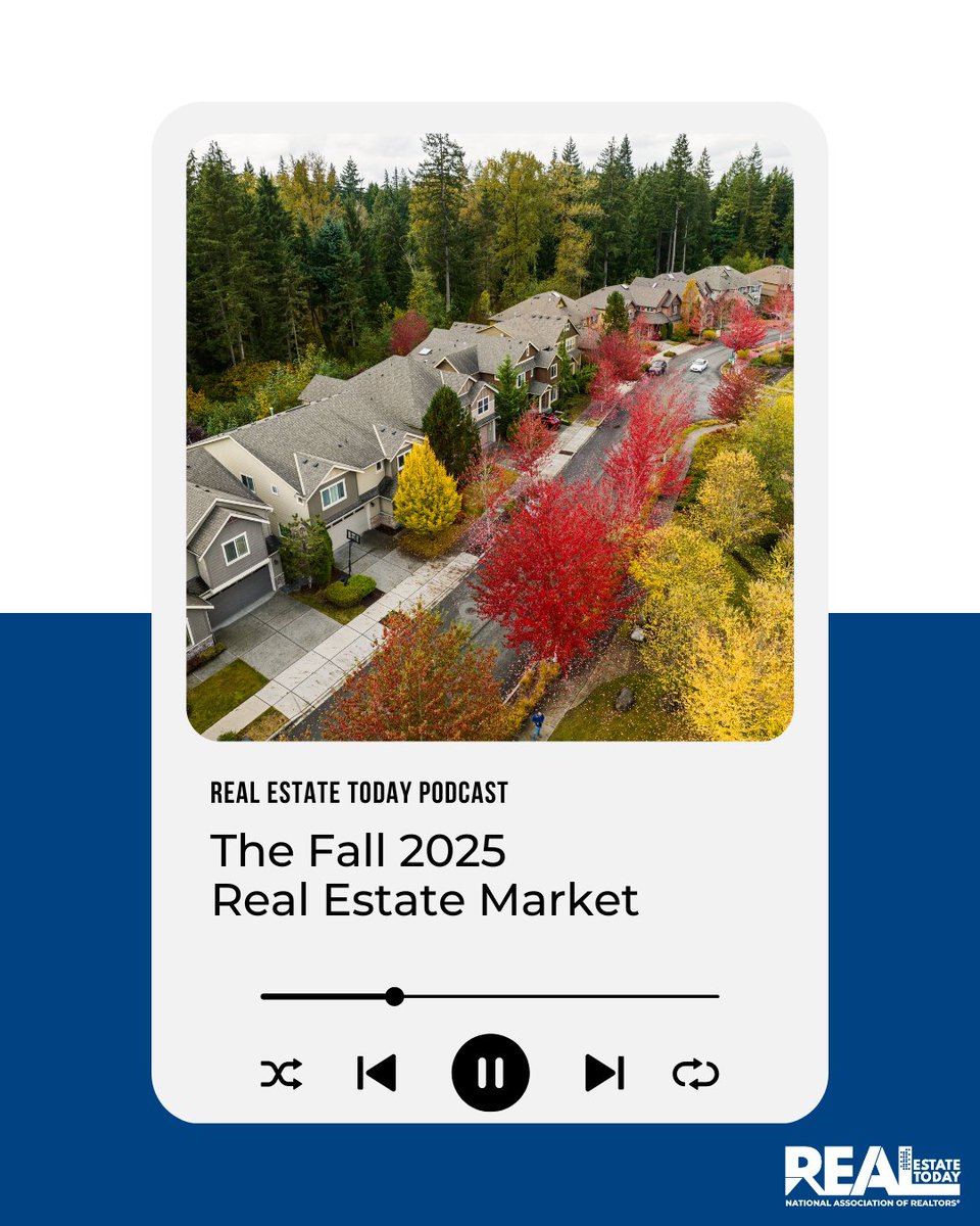nardotrealtor's tweet image. The 2025 fall real estate market could be a sweet spot for buyers. With competition cooling, mortgage rates shifting and new lending trends emerging, this season may open the door to homeownership. Hear what you need to know on the latest Real Estate Today!…