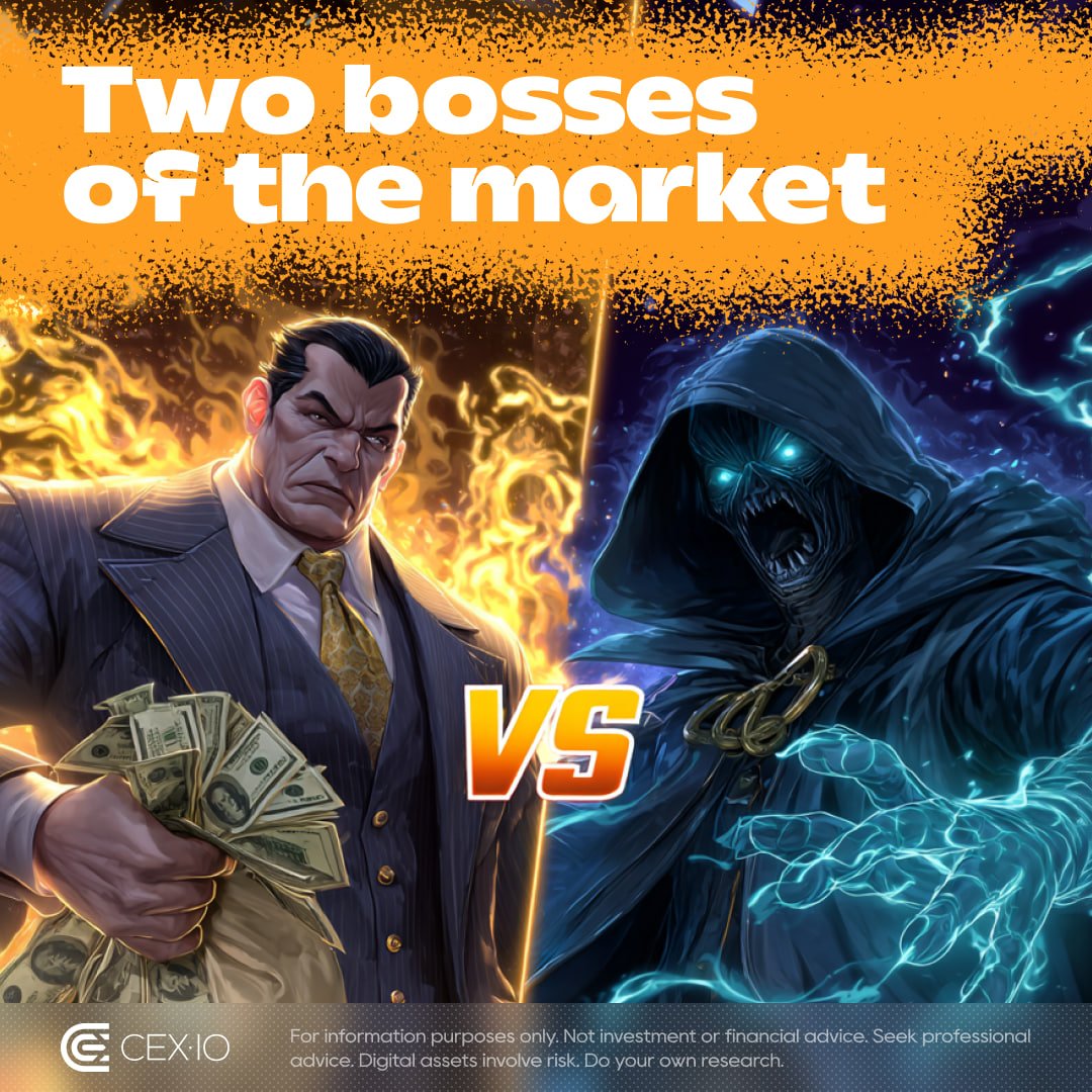 cex_io's tweet image. 🆚 Greed vs Fear: the two bosses of the market 


Which one is running your trades today? 👇 

#Crypto