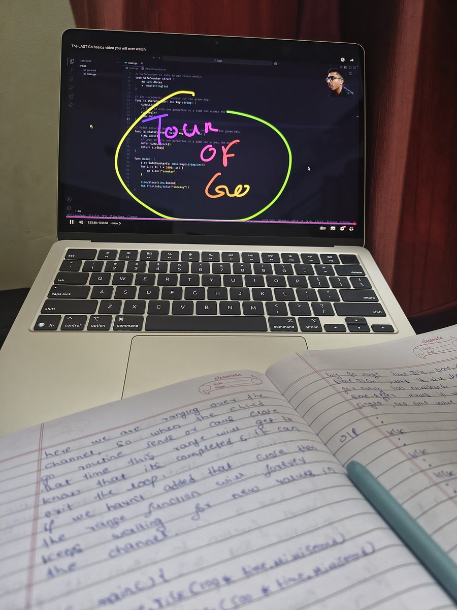 nikhilhegde989's tweet image. I just finished this video about Go basics. Thank you so much @sriniously 🙌 Loved your way of teaching.

The important part of any language isn’t the syntax - it’s about thinking in that language. 

#Golang #Programming #LearningGo #LearnInPublic #Go