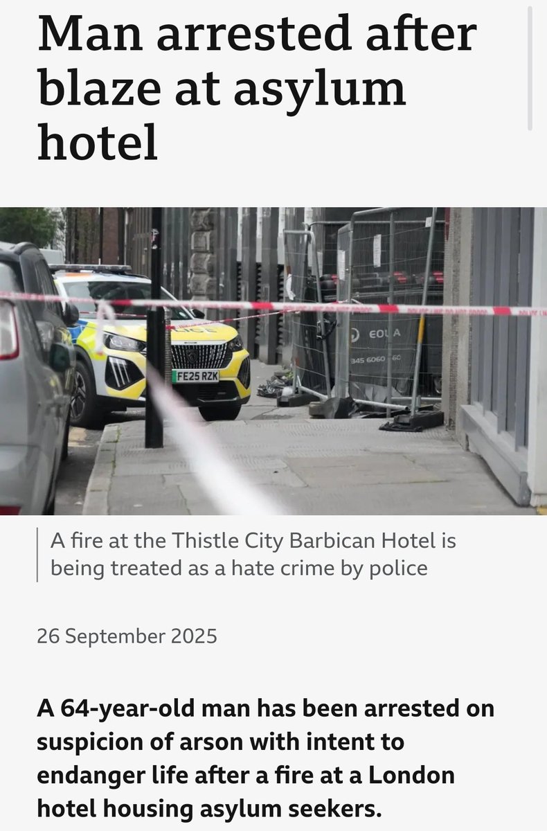 The right wing- he's a concerned citizen. But this is TERRORISM pure and simple. 

This should be the perfect window of opportunity for the media and politicians to unite together to condemn Reform and right wing outlets like GBNews and the Telegraph for creating the conditions