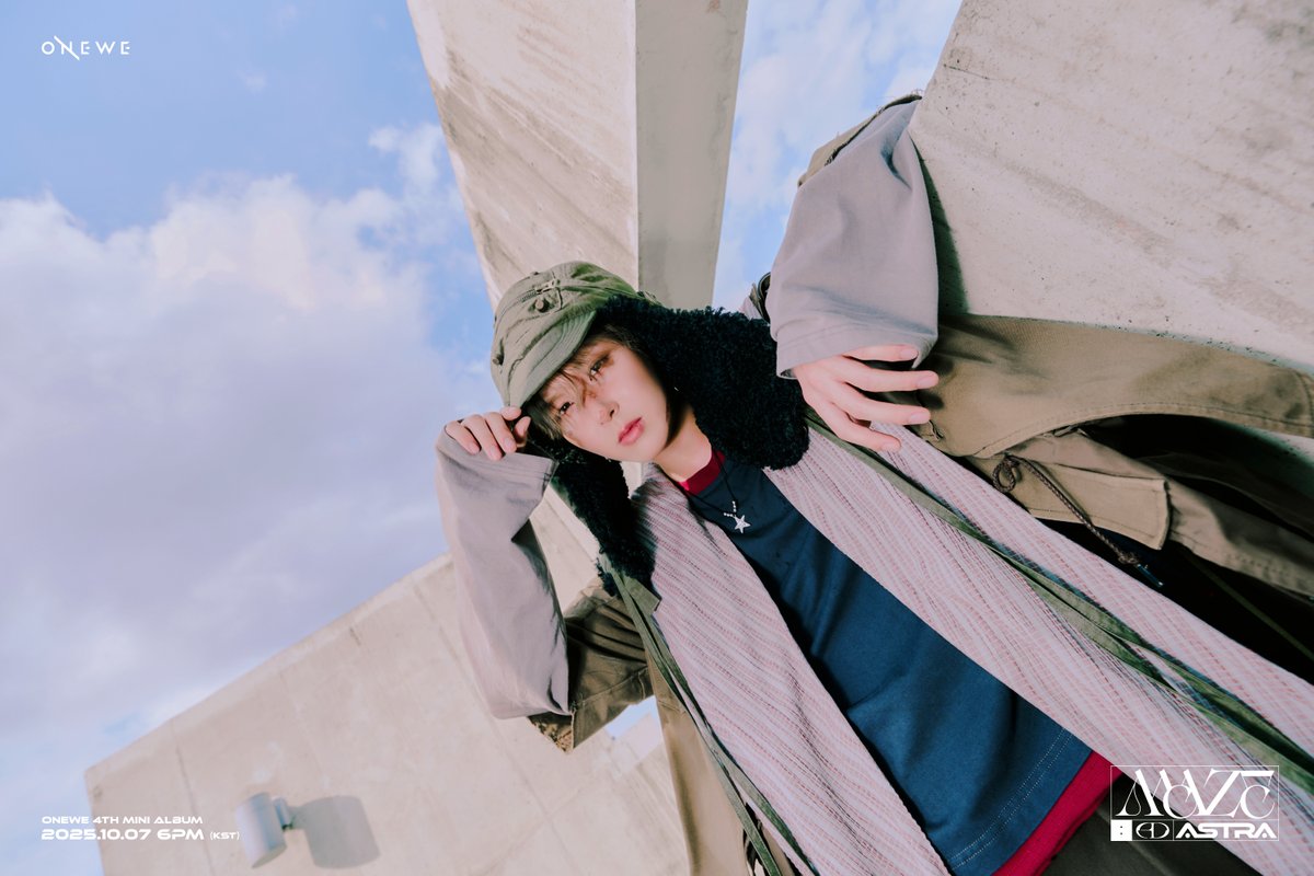 official_ONEWE's tweet image. [#ONEWE]

ONEWE 4TH MINI ALBUM
[MAZE : AD ASTRA]

☁️ SOLO CONCEPT PHOTO #2 ☁️

▪ GIUK ▪

2025.10.07 6PM (KST) RELEASE✔

#원위 #MAZE_AD_ASTRA
#기욱 #GIUK
#미로 #MAZE
