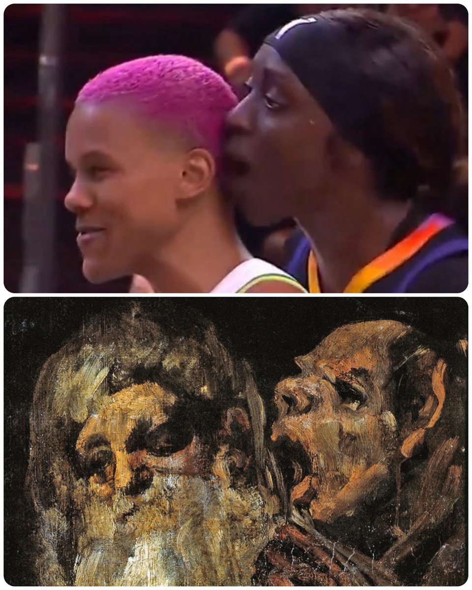 Dos viejos, Dos frailes, by Francisco Goya, 1819-23