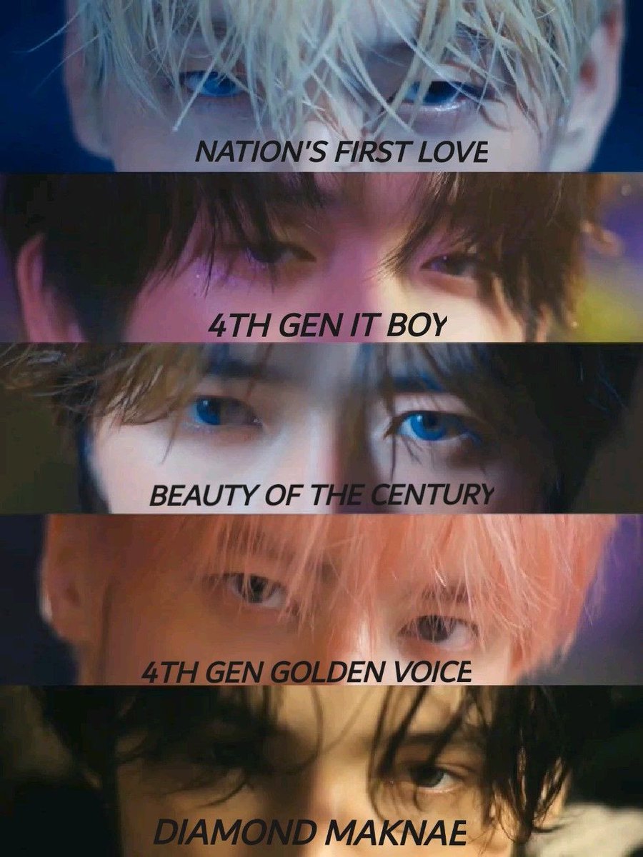 국민 첫사랑상
4세대 잇 보이
세기의 아름다움
4세대 골든 보이스
다이아몬드 막내
이 다섯 남자를 갖춰서 결성된 그룹 ‘투모로우바이투게더’