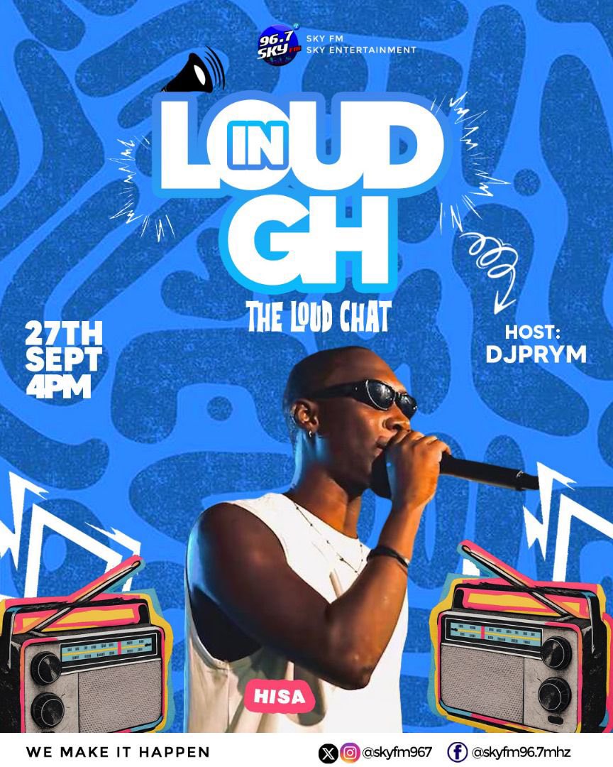 Today #LoudinGh gets hotter 🌋

Join <a href="/dj_prym/">Hannah Terry</a> 4pm on #radio 📻96.7mhz as he hosts <a href="/bisa_kdei/">BISA KDEI</a> and <a href="/kayswagg__/">KAY SWAGG</a> 

It’s about to get Louuuudd 💨💨💨

Enjoy your weekend. 

#legendary #bisakdei #skyfm #loudchat #hisa
#loudinghonsky #saturday #entertainmentshow #WeMakeItHappen