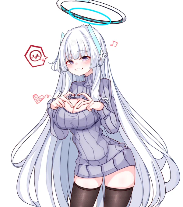 #ブルアカ #ブルーアーカイブ 生塩ノア noa , keyhole turtleneck ~