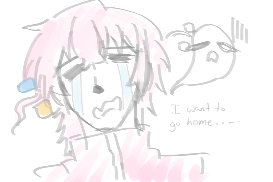 Gabvoun's tweet photo. My recent art style makes everyone kinda look like a guy so why not turn them into a guy lmao: part 1/4 Bocchi https://t.co/lLTytbJYee
