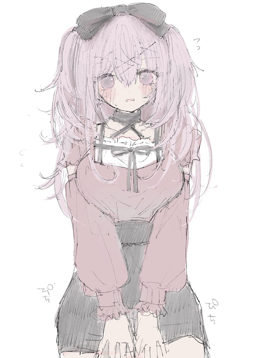 同じ職場の子に服貸してもらったら ぴちぴちしていて焦る子