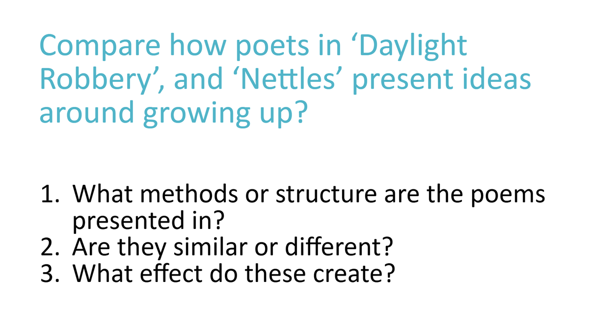 New Blog about the comparison element of Unseen if useful. Links to the blog on refreshing our approach last week: <a href="/Team_English1/">Team English</a>  susansenglish.wordpress.com/2025/09/27/why…