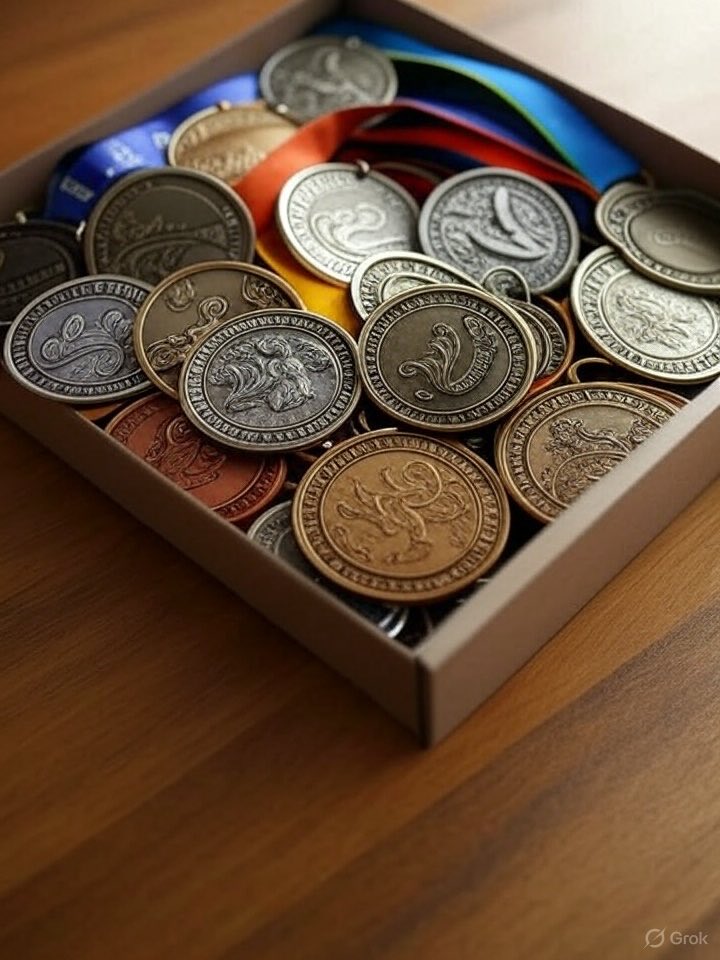 PunkyCovfefe's tweet image. This week on my silent early retirement path, I took home a box of medals 🏅 previously hung on my office wall. I hadn't rehung them in my new office. When someone asked about them, I used that fact as my excuse to bring them home.
#EarlyRetirement