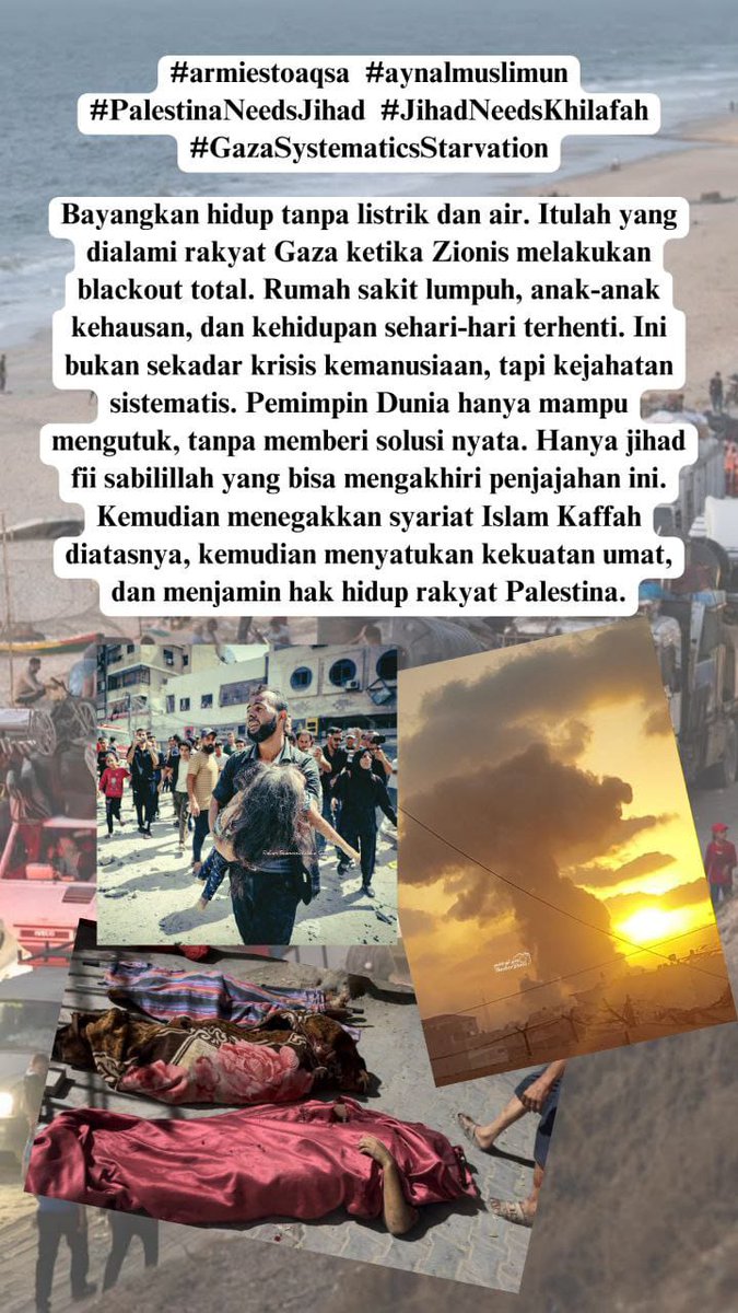 auhaana's tweet photo. #GazaSystematicsStarvation
#armiestoaqsa
#aynalmuslimun 
#PalestinaNeedsJihad
#JihadNeedsKhilafah https://t.co/U0yHkPF0gB
