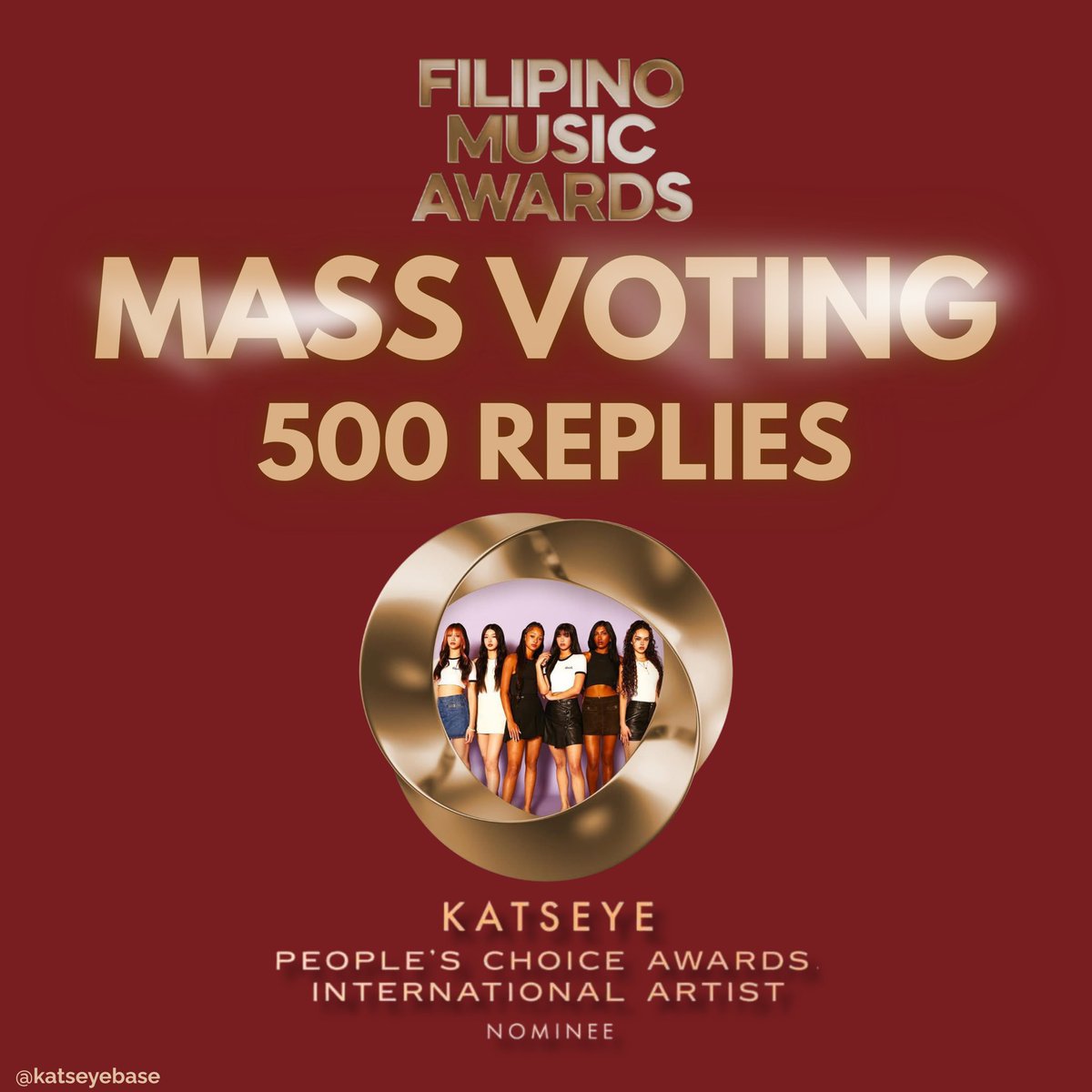 📣 FILIPINO MUSIC AWARDS 2025 🇵🇭

‼️ I need 500 replies with screenshots as proof of voting! Please reply as many times as you can, voting is unlimited!

The seventh wave of mass voting for the People’s Choice Award: International Artist category kicks off NOW! 🌟

Let’s go all