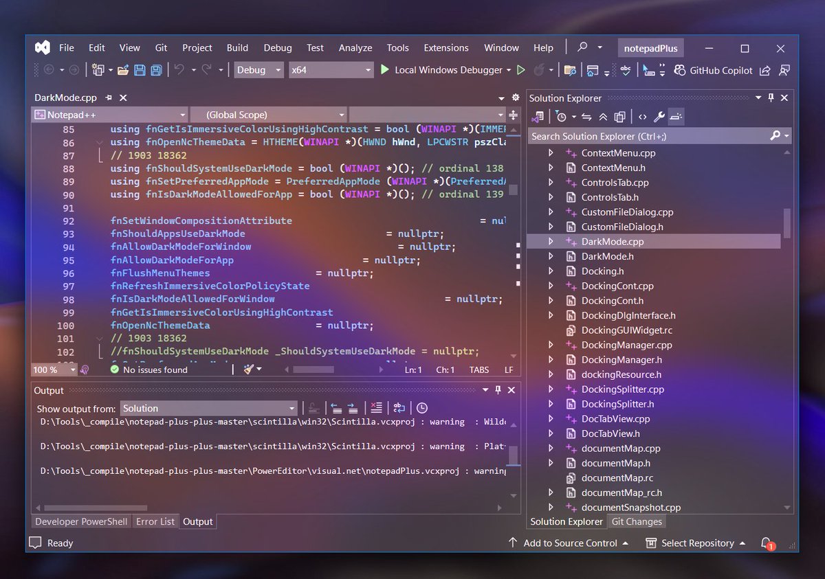 WildByDesign1's tweet photo. I created a small, portable program for applying Windows 11 materials (Mica, Acrylic, etc.) to Windows Terminal, VSCode, Visual Studio and more. It also has blur behind with color blending and custom opacity levels.

Download: https://t.co/niDpBHbFx1 https://t.co/zYv80FNZDP