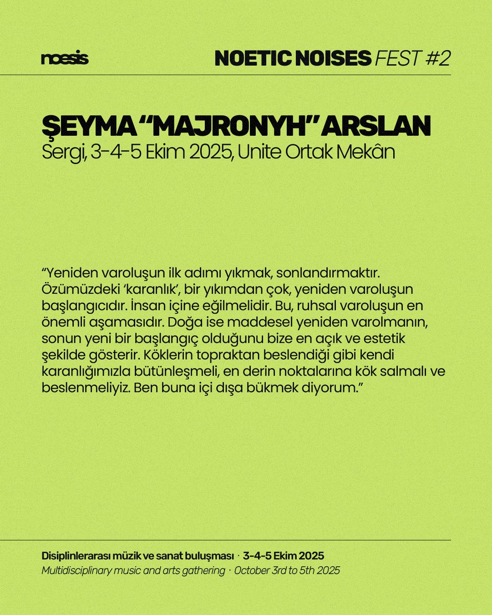 “Yeniden varoluşun ilk adımı yıkmak, sonlandırmaktır. Özümüzdeki ‘karanlık’, bir yıkımdan çok, yeniden varoluşun başlangıcıdır. İnsan içine eğilmelidir. Bu, ruhsal varoluşun en önemli aşamasıdır.”
