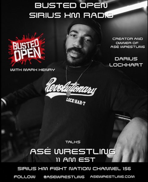 ASÉ (@asewrestling) on Twitter photo THIS MORNING ON <a href="/BustedOpenRadio/">SiriusXM Busted Open</a> !
<a href="/DLockPro/">“The Intergalactic Soul” Darius Lockhart</a> talks <a href="/ASEWrestling/">ASÉ</a> ‘s “CLOSE TO MIDNIGHT” !
Tune in! THIS MORNING ON <a href="/BustedOpenRadio/">SiriusXM Busted Open</a> !
<a href="/DLockPro/">“The Intergalactic Soul” Darius Lockhart</a> talks <a href="/ASEWrestling/">ASÉ</a> ‘s “CLOSE TO MIDNIGHT” !
Tune in!