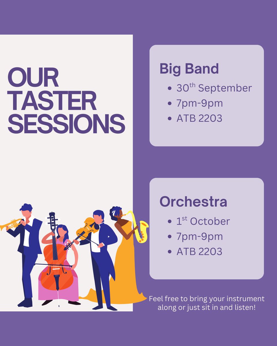 We absolutely loved meeting you all at the Societies fayre!

Our rehearsals begin next week, starting with our taster sessions. We hope to see you there! 🎶