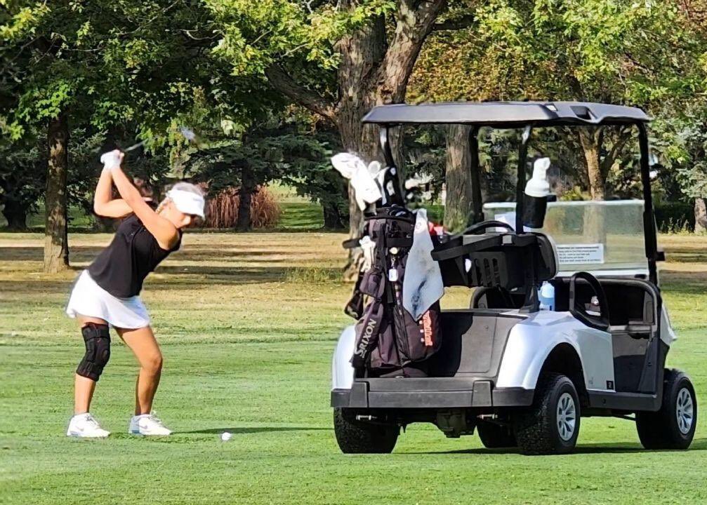 JoshuaMorgret's tweet photo. GIRLS GOLF: Perkins’ Ireland Hart qualifies for district despite torn knee, my story: https://t.co/rsupJIV6Da https://t.co/eMb1zQZZ1Z
