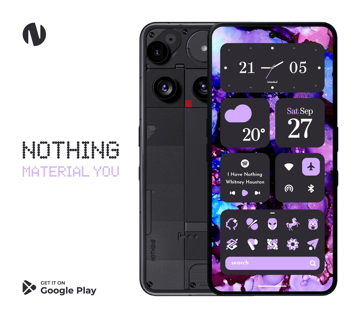 🎉 #Nothing Material You | New update available on Play Store and a special price for a limited time! 🔥

🚀 What’s New?
✨ 139 new #icons
🛠 Fixed some icons not applying automatically #update

👉 play.google.com/store/apps/det…