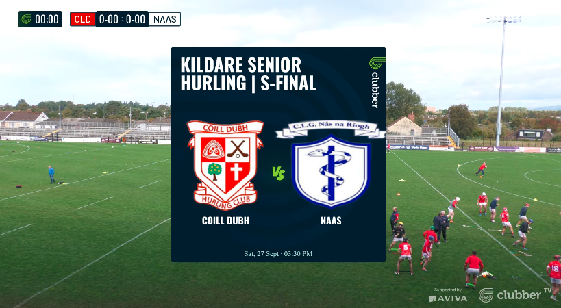 We are LIVE from Cedral St. Conleths Park for the Semi-Final of the <a href="/KildareGAA/">Kildare GAA</a> SHC🥎

<a href="/CoillDubhGAA/">Coill Dubh GAA</a>  🆚 <a href="/NaasGAA/">Naas GAA Club</a> , 3:30pm     

Tune in NOW on #ClubberTV ➡️ clubber.ie 🔗