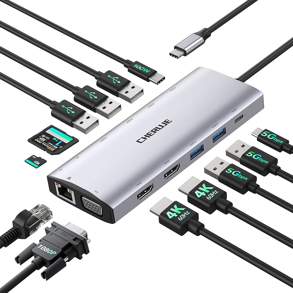 "Buh laptops are so much neater and lighter now! Just use a dock!"
ok bro, just drop 80-200 bucks to get your functionality back. 
Not pictured: the external optical drive also taking up a chunk of desk space.