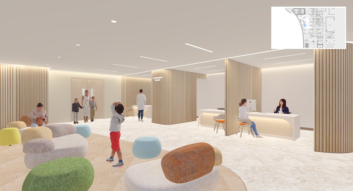 GulfConsult's tweet photo. Spanning 8,000sqm in the Sabah Medical Area, the project facilitates advanced pediatric healthcare in Kuwait, blending playful design, sustainability, and innovation to create a healing environment for children and families. 

#NBKChildrensHospital #HealthcareDesign #NBKkuwait https://t.co/IYBRU5ykH4