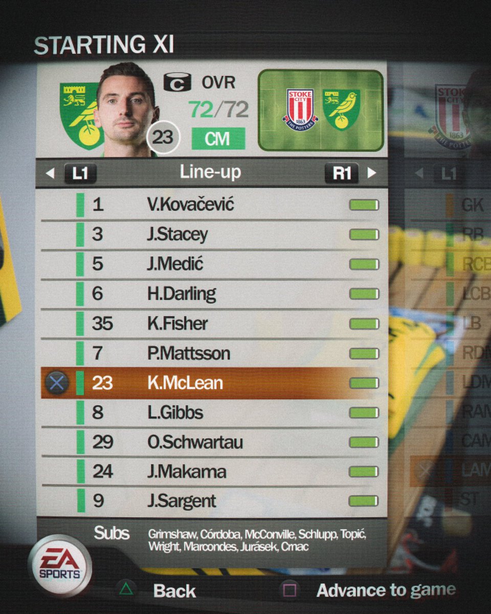 Norwich announced their lineup today with a retro FIFA 07 team sheet 🔥