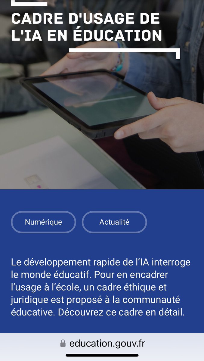 GuideEnfntDiff's tweet image. L’ia oui mais pas n’importe comment #ia #pédagogie education.gouv.fr/cadre-d-usage-…