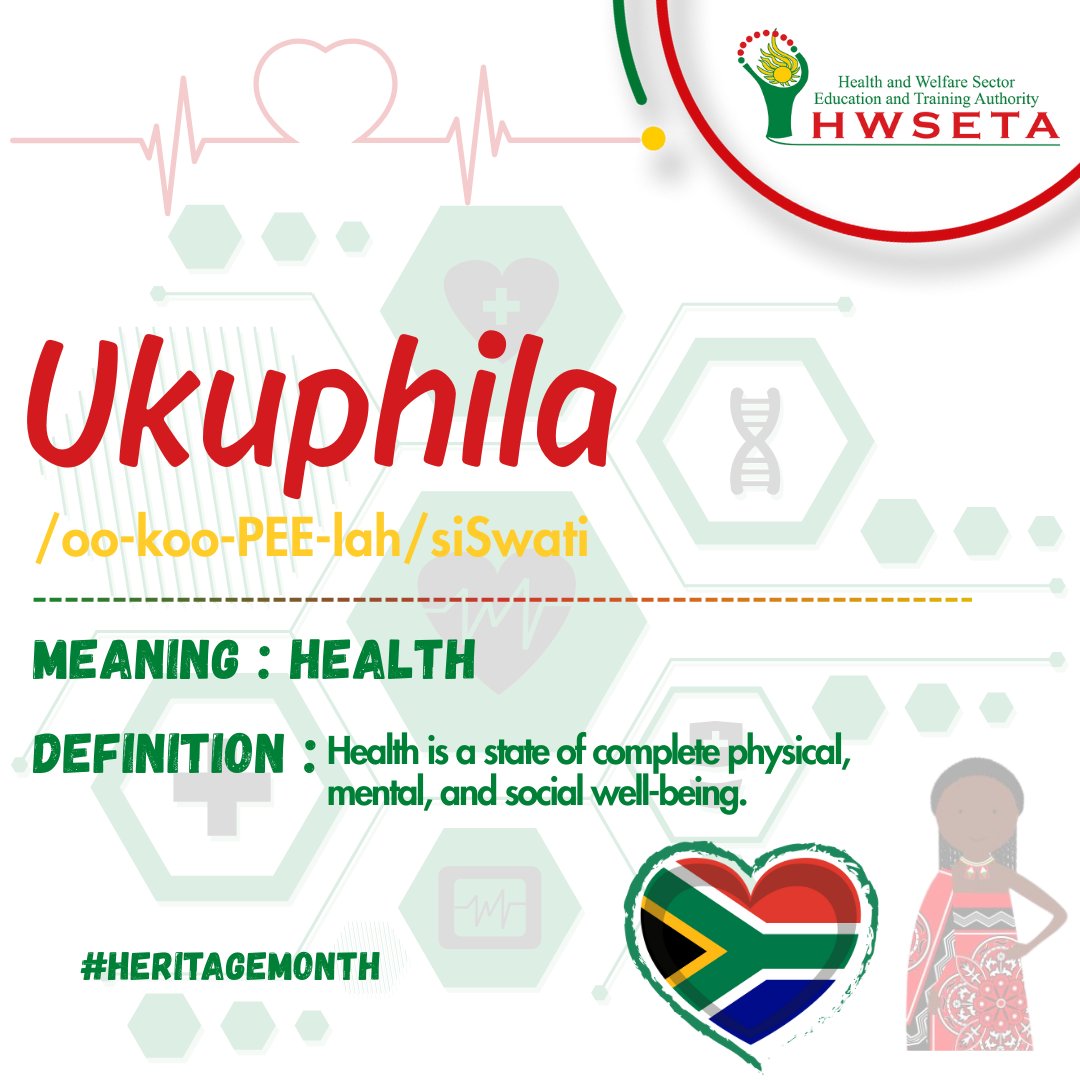 📷 No matter the language, the word ‘health’ carries the same truth - our wellbeing is priceless. This Heritage Month, HWSETA celebrates the richness of our diversity and the value of health in every community.
#HeritageMonth #Health #HWSETACares
