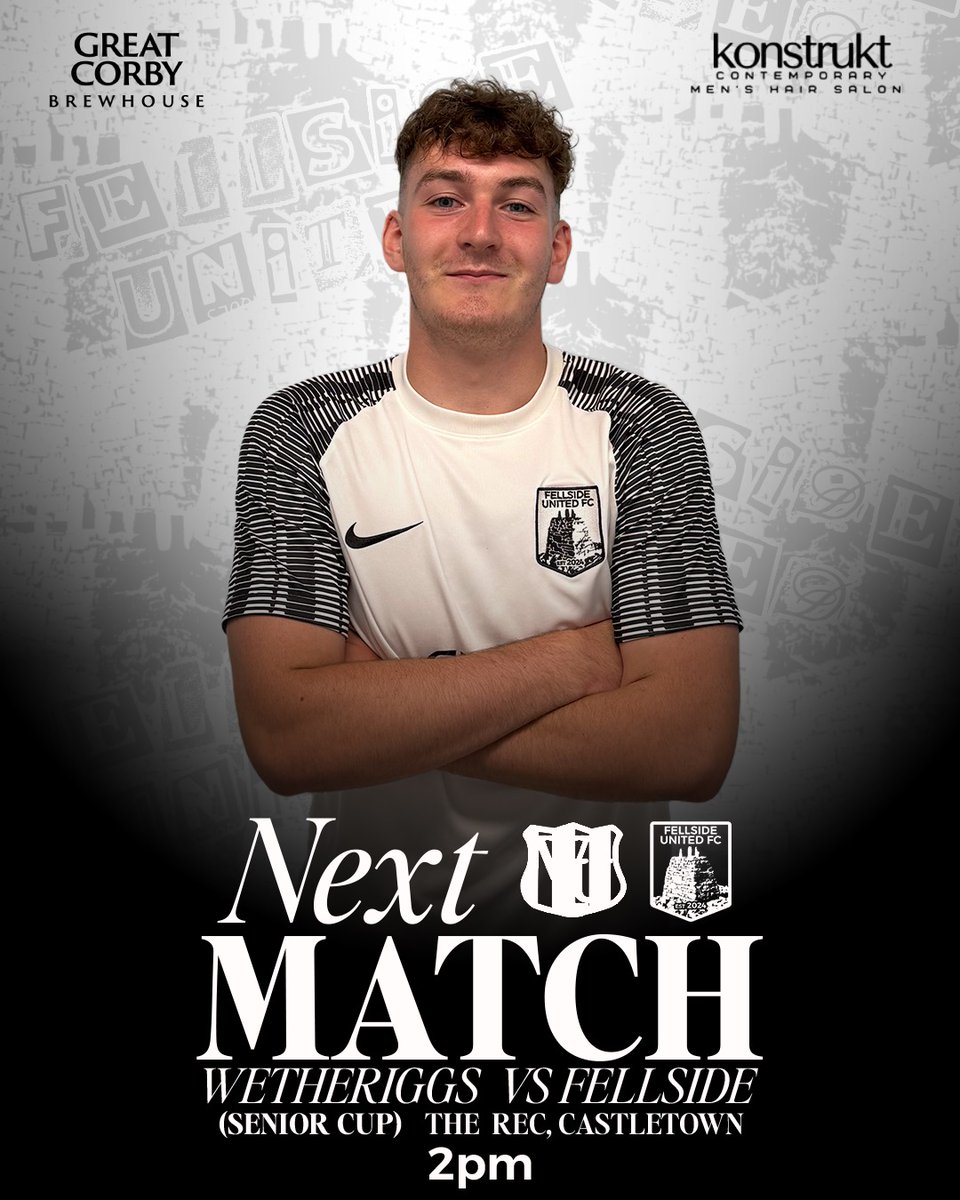 🚨 𝐌𝐀𝐓𝐂𝐇 𝐃𝐀𝐘 🚨

🆚️ <a href="/WetheriggsUtdFC/">Wetheriggs United FC</a>
🏟 Castletown Recreation Ground
🕑 2PM
🏆 Westmorland FA Senior Cup

Today we make the travel to Penrith to take on league high-flyers Wetheriggs in Senior Cup action.

⚫️⚪️

#UNITED #FELLSIDE