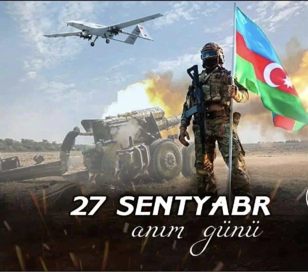 AlmazYashar's tweet photo. 27 sentyabr–Vətən Müharibəsinin başlandığı, torpaqlarımızın azadlığı uğrunda canını fəda edən igidlərin xatirəsinin uca tutulduğu gündür. Bu tarix, yalnız bir savaşın başlanğıcı deyil, bir millətin öz haqqını, öz torpağını, öz şərəfini geri almaq üçün ayağa qalxdığı gündür. https://t.co/zVmkRVb2kQ