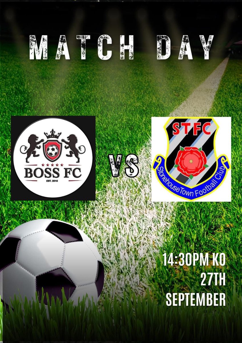 BossFC2016's tweet image. Match Day 🚨 Wingate 📍🕝

Today we host @stonehouse_town 3rds as we get back into league action again. No doubt it will be a good battle! Big 3 points up for grabs. Let’s Go!! 

All support is welcome ⚽️🔴⚫️‼️