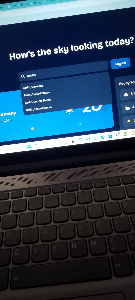 OyeAbhinav's tweet photo. Ik I have not posted update, had my Mid Sems exams, literally got over yesterday, got back into this.
Got my Geolocation API working properly and also made the drop-down also responsive, only the weather api integration is left. #FM30Hackathon @frontendmentor https://t.co/9pcE8QepFH