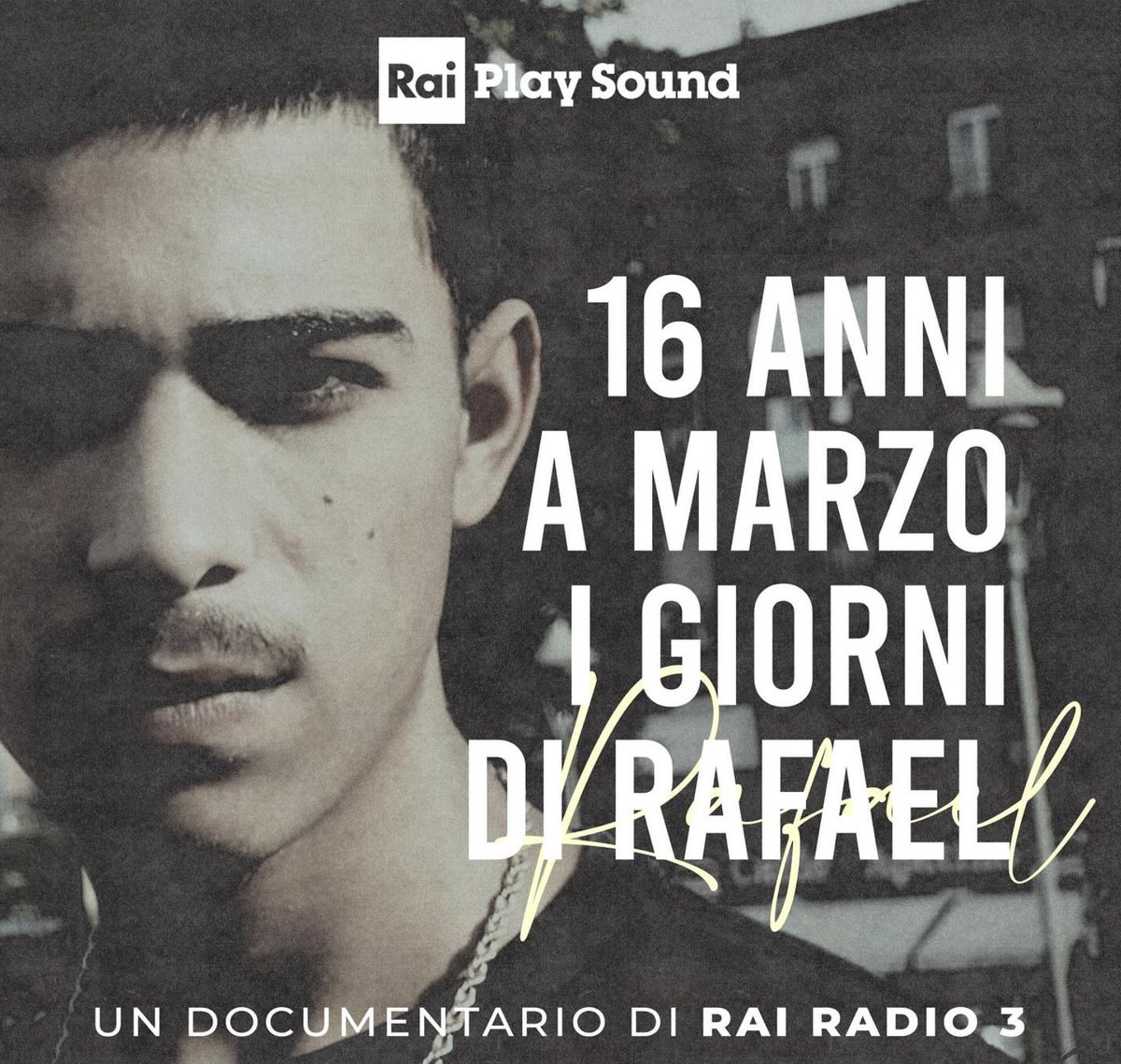 🎧 16 ANNI A MARZO – I giorni di Rafael
📻 Oggi e domani alle 13.00 su <a href="/RaiRadio3/">RaiRai~</a> per #Tresoldi
La vita di Rafael e le voci del suo mondo: vicoli, mercatini, sogni di libertà.
👉 Dopo la diretta, disponibile su <a href="/raiplaysound/">RaiPlay Sound</a>   #RaiPlaySound
#Podcast #Radio #Documentario