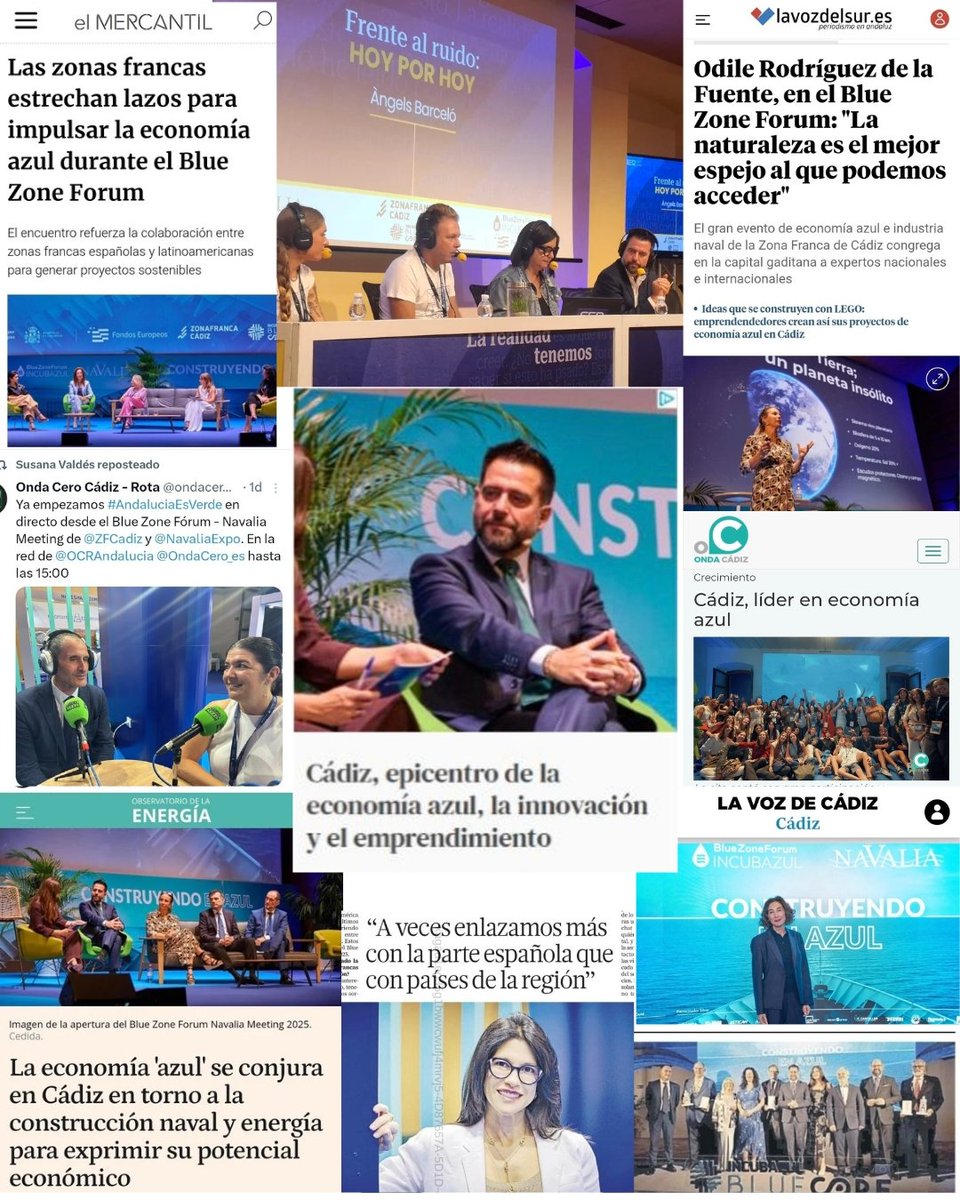 Muchas gracias a los medios de comunicación por la amplia cobertura del  #BlueZoneForumNavaliaMeeting2025 y proyectar el completo programa desarrollado en este gran evento en #Cádiz en torno a la #EconomíaAzul.
<a href="/NavaliaExpo/">Navalia Exhibition</a> <a href="/Fran_Gonzalez_P/">Fran González</a> 
📻🎙 📰 📺