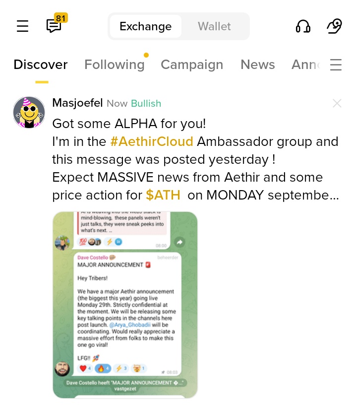 MasjoefelS's tweet photo. Everybody NEEDS to know that BIG news is coming next monday for @AethirCloud !
So @binance square should not be left untouched!
The more the merrier!
#aethir #binance_Square https://t.co/hez36KBYyi