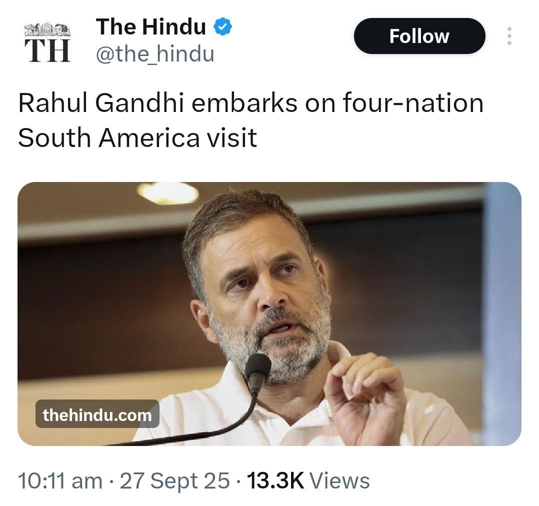 SUMMONED AGAIN BY SOROS, traitor cannot deliver via Sonam Wangchuk.

Keep trying you won’t be able to impact the destiny of Bharat, we have had enough of this guff !!

<a href="/col_chaubey/">Colonel Mayank Chaubey</a> <a href="/ShashiTharoor/">Shashi Tharoor</a> <a href="/MaheshB101/">Mahesh</a> <a href="/RDXThinksThat/">Colonel Rohit Dev (RDX) 🇮🇳</a> <a href="/arifaajakia/">Arif Aajakia</a> <a href="/FltLtAnoopVerma/">Flt Lt Anoop Verma (Retd.) 🇮🇳</a> <a href="/vonbrauckmann/">Patrick Brauckmann 🕉️</a> <a href="/TinyDhillon/">KJS DHILLON🇮🇳</a>