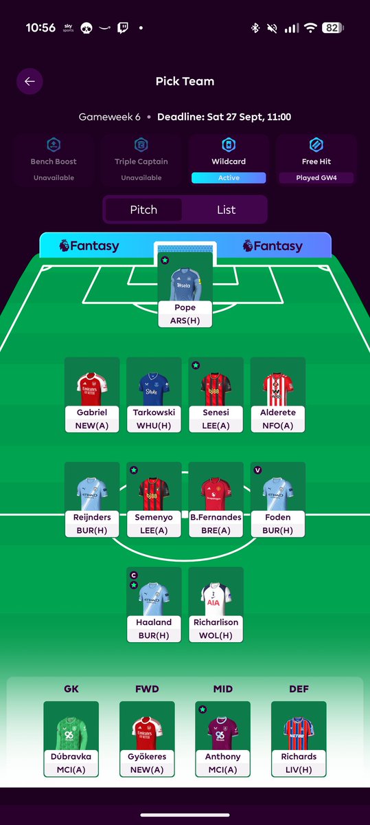 packagedbutton's tweet image. GW6 WC triggered.
Didn't want to go this soon but there was ONE MILLION money swing this week which was crazy.
Couldn't follow the "TEMPLATE" &amp;amp; backed my gut with some picks. Glad to finally ditch the deadwood. 
Watkins hatty incoming. 
R9 red card 😂
3.8m OR 🌍

#FPL