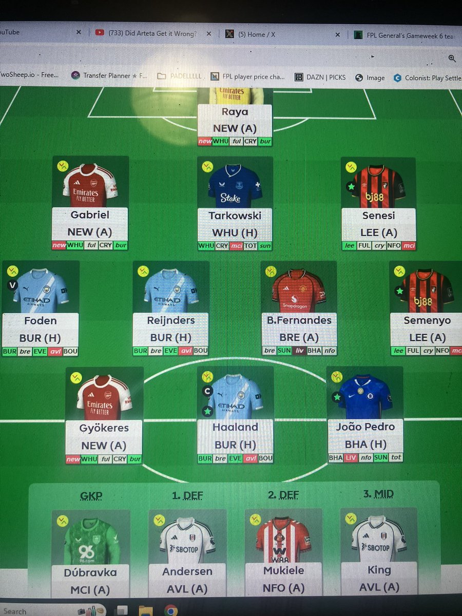 steinburg_fc's tweet photo. @FPL_Harry Same team as template but went cheaper on bench to get Foden punt in. Good luck all https://t.co/niAJofdZU8