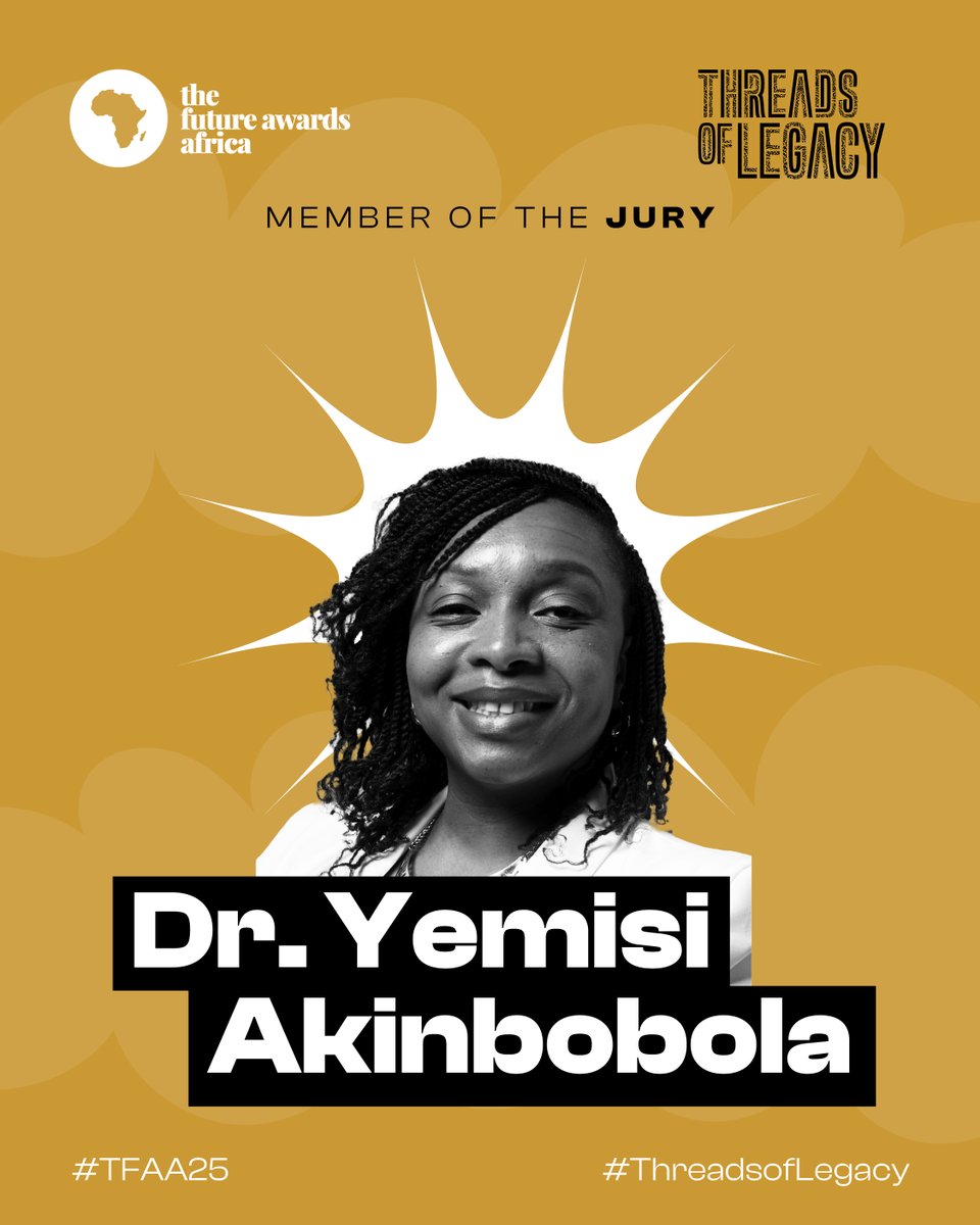 RealAWiM's tweet photo. We’re proud to announce that our Co-founder & CEO, @DrYemisi Akinbobola, has been appointed as a member of the jury for The Future Awards Africa 2025 (@TFAAfrica).
A recognition of her leadership and commitment to driving change in media across the continent.
#AWiM #TFAA2025 #WomenInLeadership