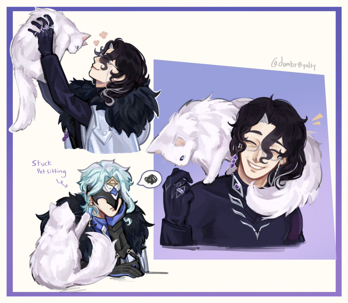 dumbr0yalty's tweet image. i’ve been really busy so here’s cat dad pantalone #pantalone #dottore #Dottolone #panttore #GenshinImpact