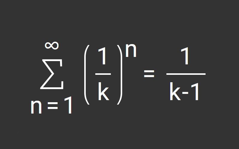 infinite-series equations are so fascinating.
like what do you mean the infinite sum of one over a number is equal to the same fraction but with `- 1` in the denominator?
the left side takes infinite steps to evaluate, but the right side is a single step... and yet they're equal.